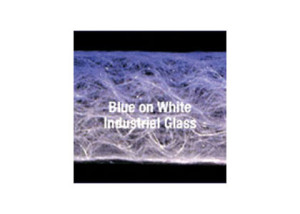 Blue on White Industrial Glass